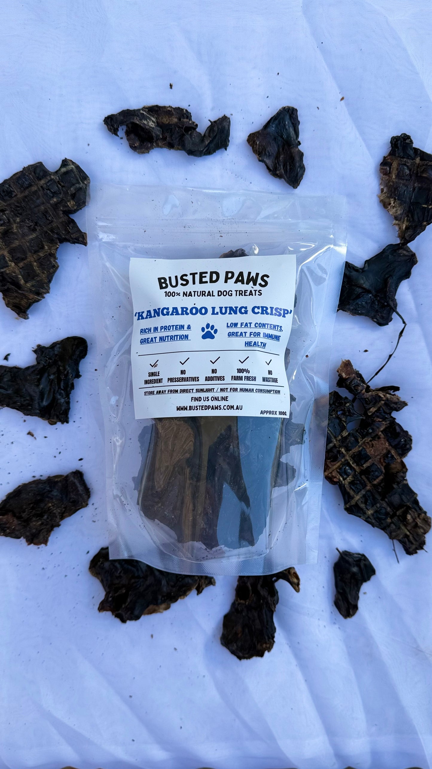 Kangaroo Lung Crisp Dog Treats
